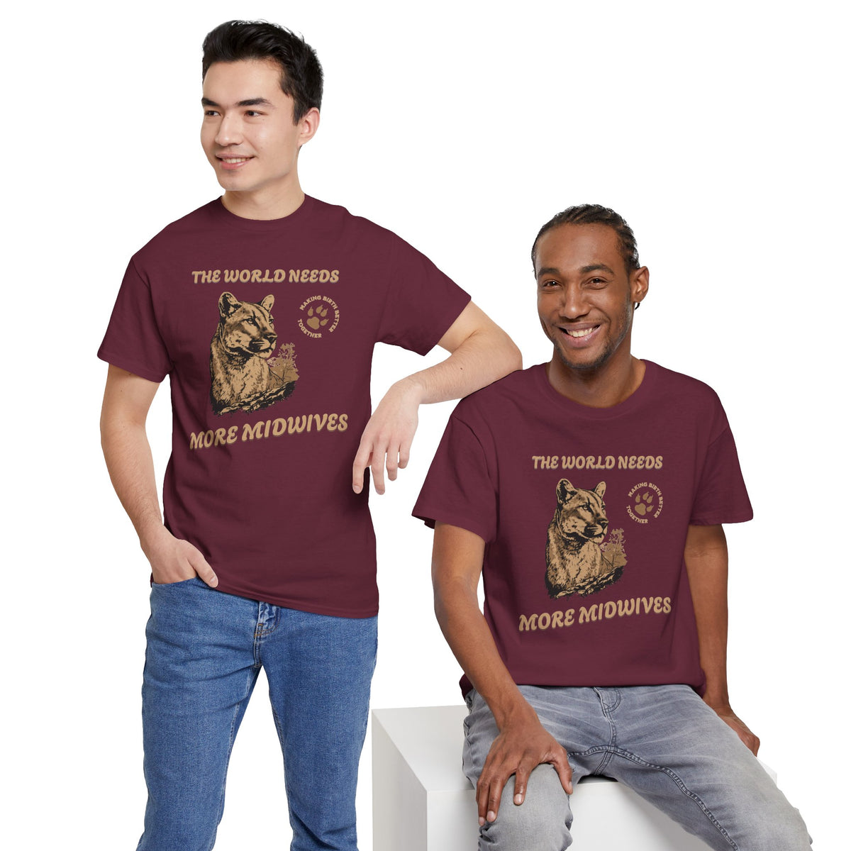 World Needs More Midwives Cougar Midwife T-shirt