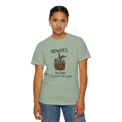 Reclaiming Our Place With Women Healing Snake Midwife T-shirt