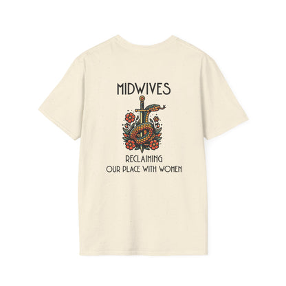 Reclaiming Our Place With Women Healing Snake Midwife T-Shirt