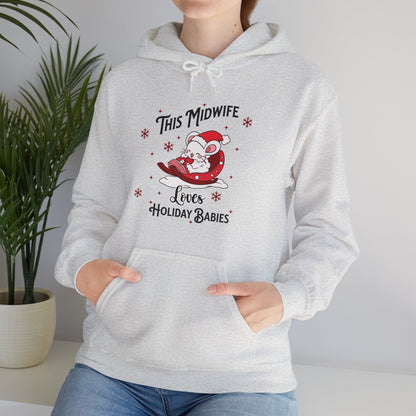 Midwife Loves Holiday Babies Sleigh / Hoodie Sweatshirt