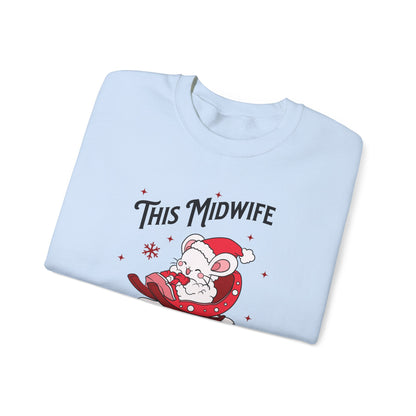 Midwife Loves Holiday Babies Sleigh Sweatshirt