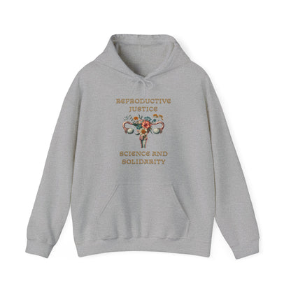 Reproductive Justice Science & Solidarity Uterus Hoodie Sweatshirt