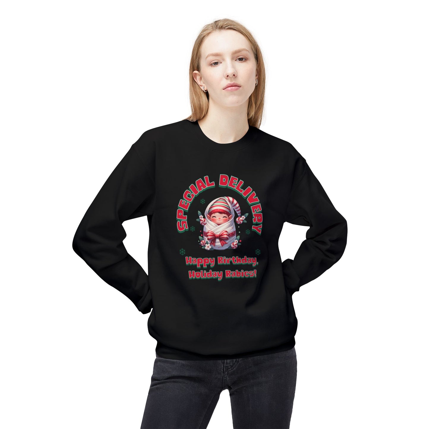 Special Delivery Holiday Babies Elf Sweatshirt