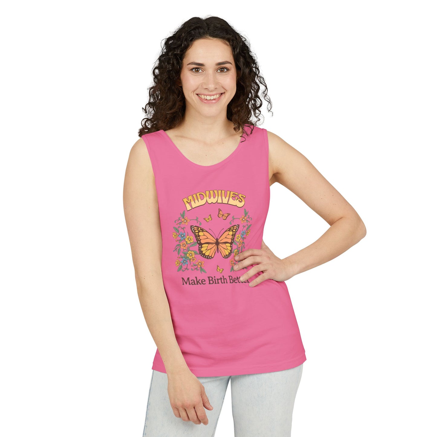 Midwives Make Birth Better Butterfly Tank Top