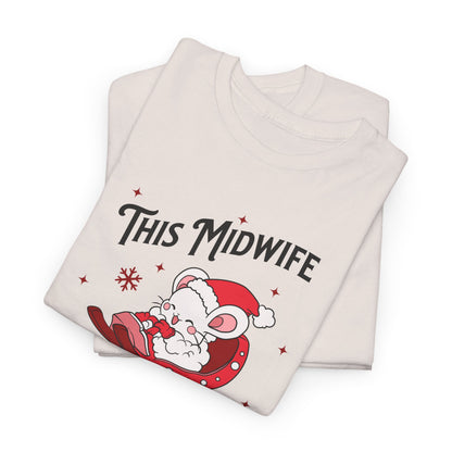 Midwife Loves Holiday Babies Sleigh T-shirt