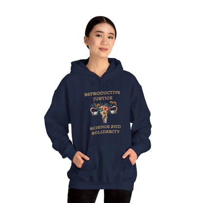 Reproductive Justice Science & Solidarity Uterus Hoodie Sweatshirt