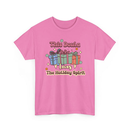 Doula Loves Holiday Spirit Groovy Gifts T-shirt