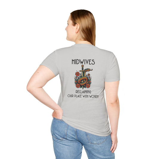 Reclaiming Our Place With Women Healing Snake Midwife T-Shirt