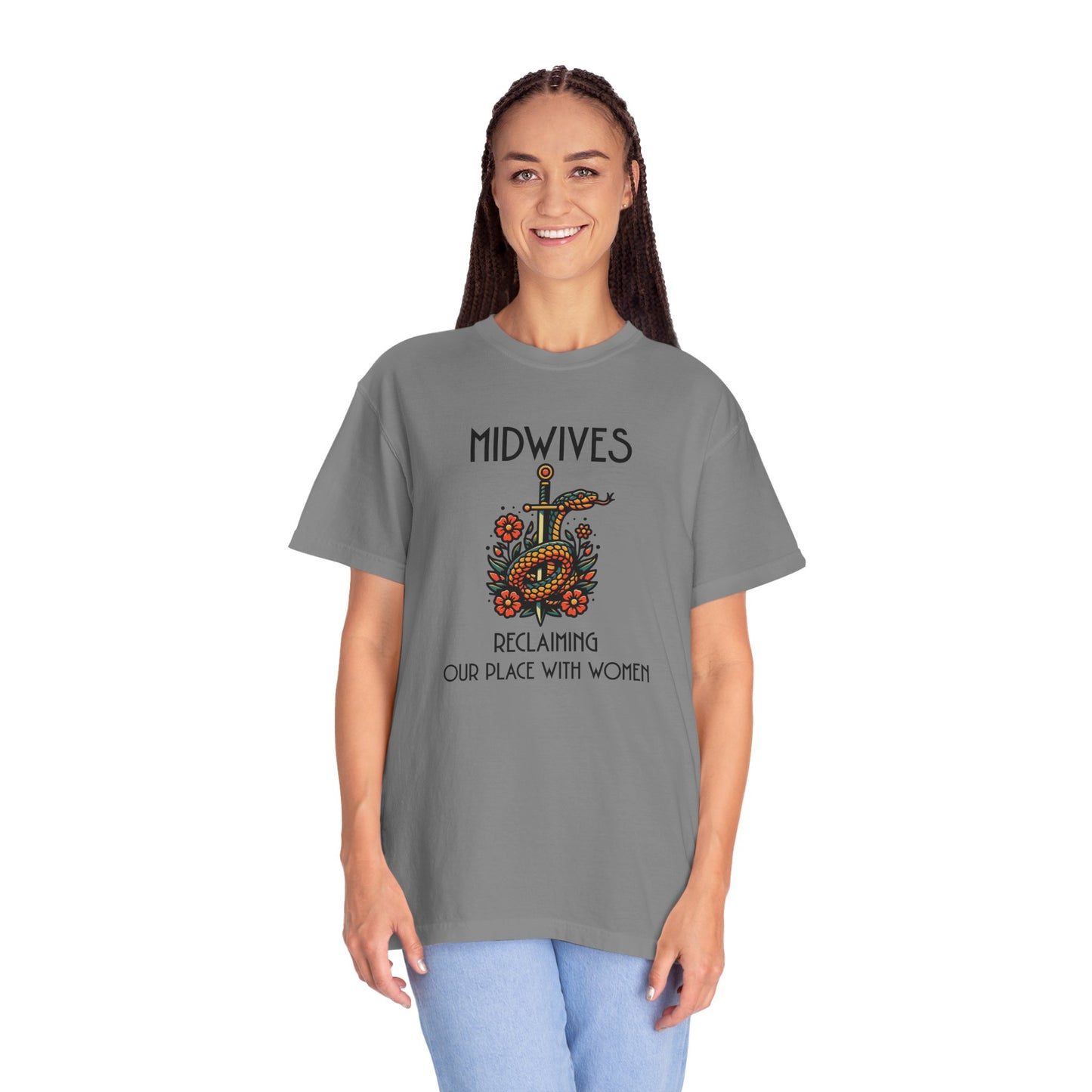 Reclaiming Our Place With Women Healing Snake Midwife T-shirt