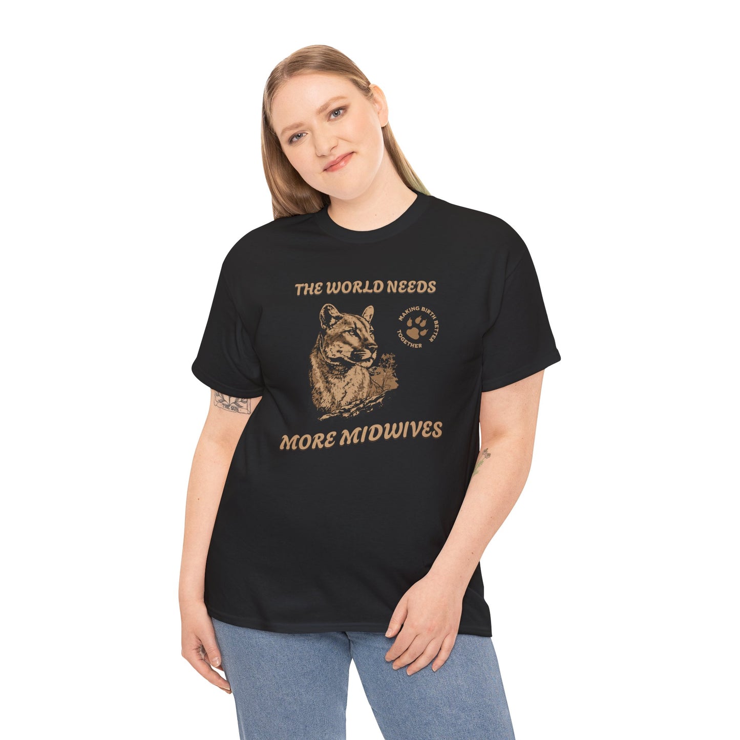 World Needs More Midwives Cougar Midwife T-shirt