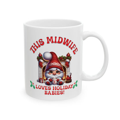 Midwife Loves Holiday Babies Mug