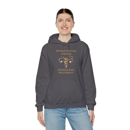 Reproductive Justice Science & Solidarity Uterus Hoodie Sweatshirt