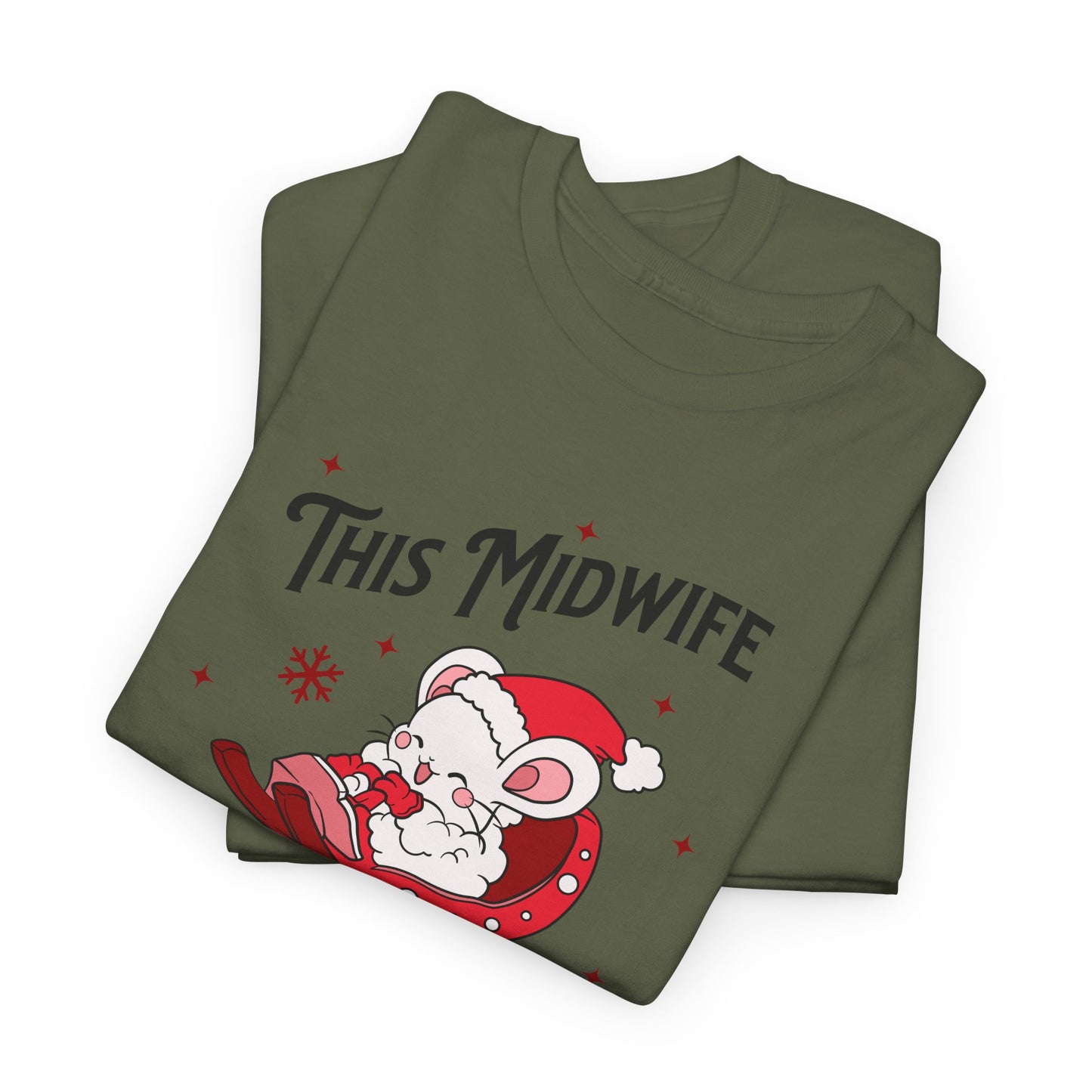 Midwife Loves Holiday Babies Sleigh T-shirt