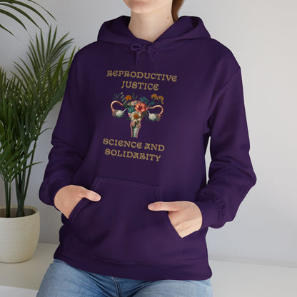 Reproductive Justice Science & Solidarity Uterus Hoodie Sweatshirt