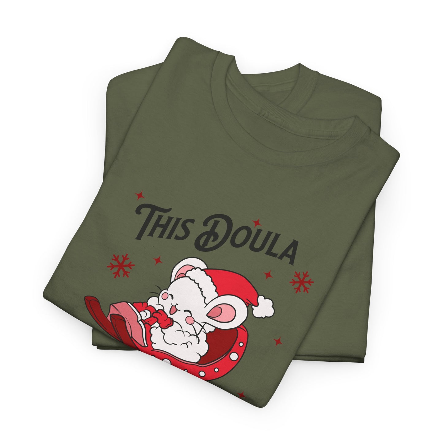 Doula Loves Holiday Babies Sleigh T-shirt