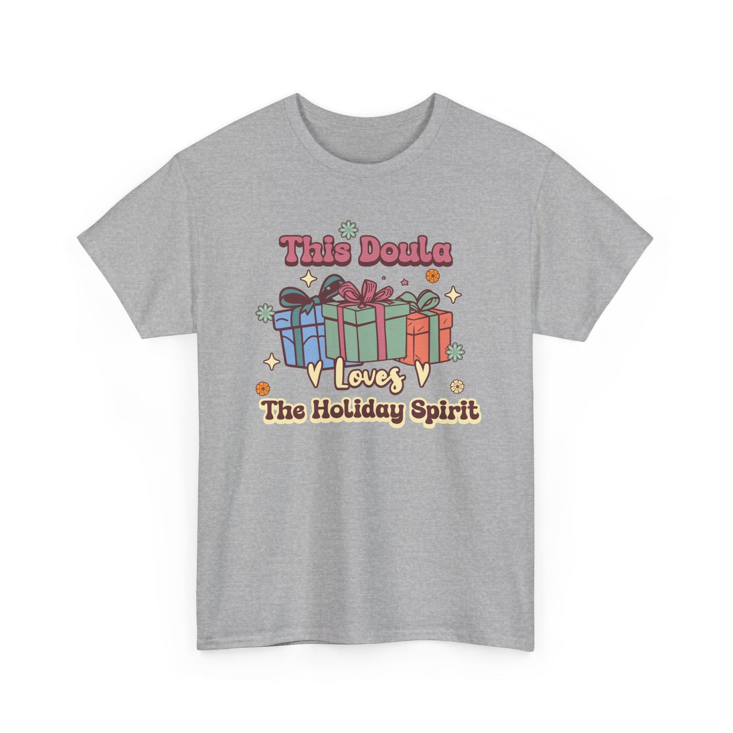 Doula Loves Holiday Spirit Groovy Gifts T-shirt