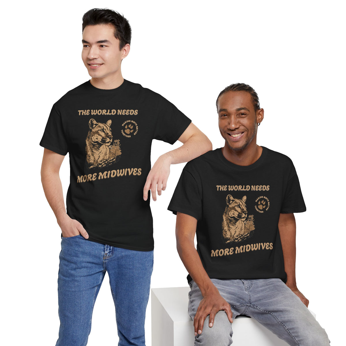 World Needs More Midwives Cougar Midwife T-shirt