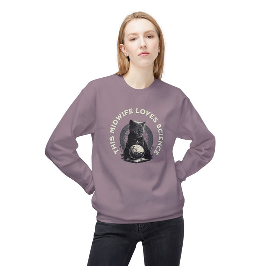 This Midwife Loves Science Cat Sweatshirt