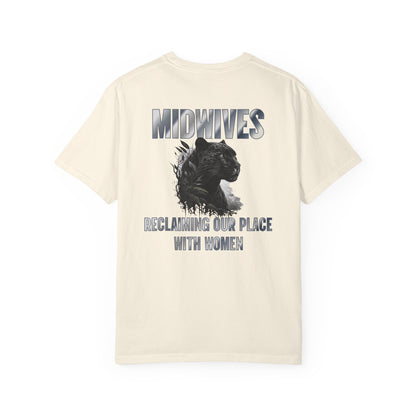 Reclaiming Our Place With Women Panther Midwife T-shirt with Logo
