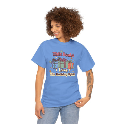 Doula Loves Holiday Spirit Groovy Gifts T-shirt