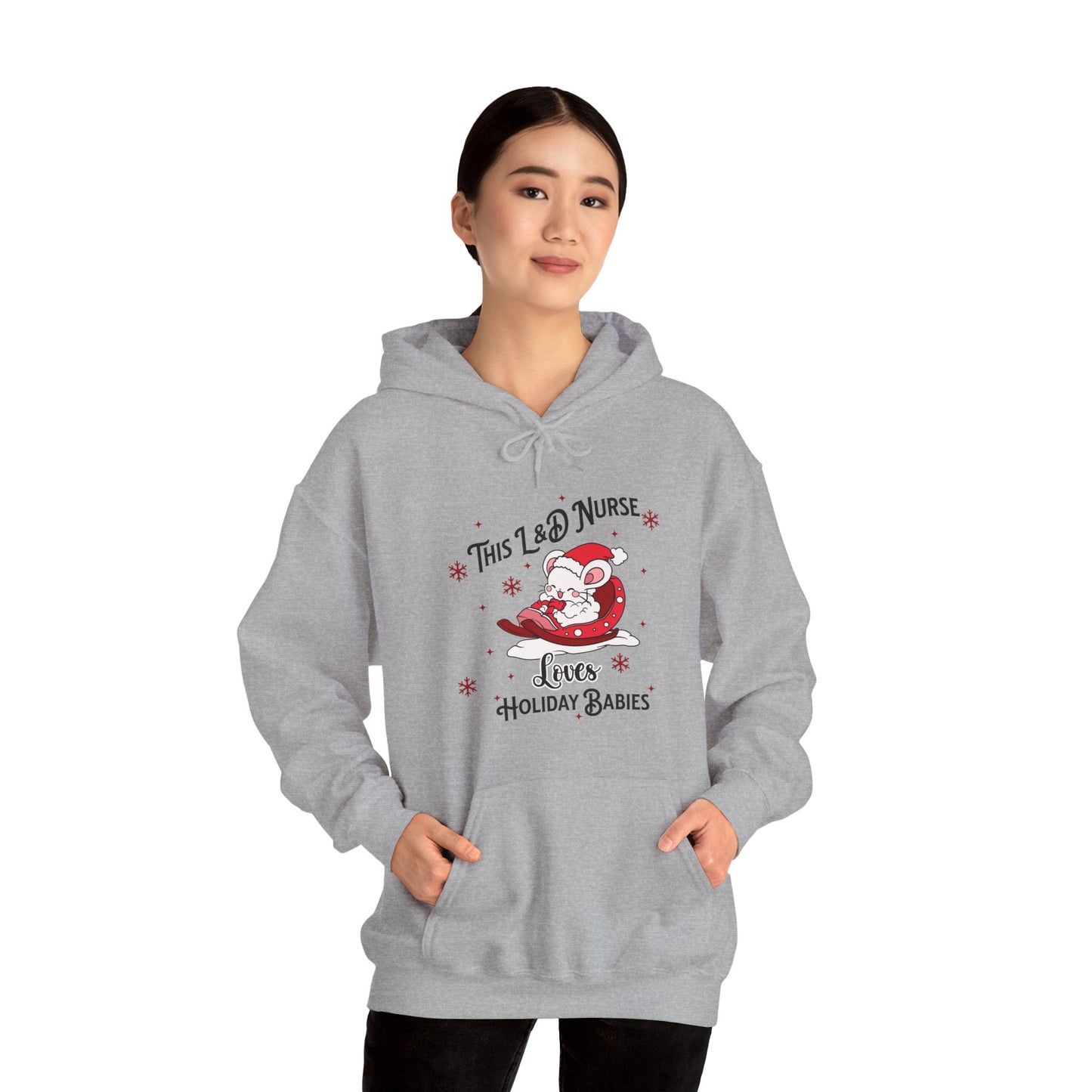 L&D Nurse Loves Holiday Babies Sleigh / Hoodie Sweatshirt