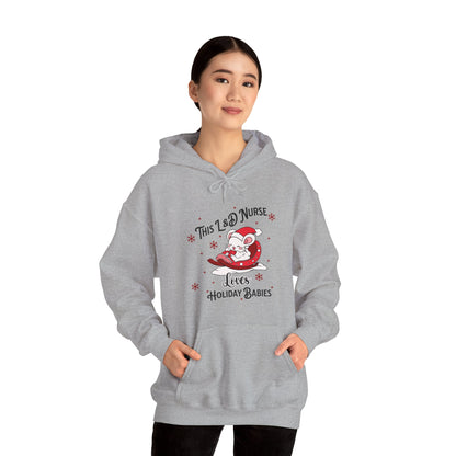 L&D Nurse Loves Holiday Babies Sleigh / Hoodie Sweatshirt