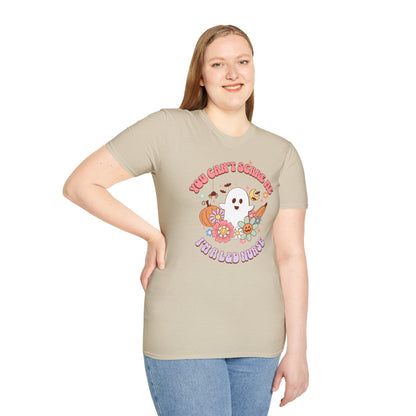 L&D Nurse Halloween T-Shirt Can't Scare Me Groovy Ghost