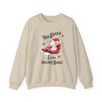 Doula Loves Holiday Babies Sleigh Sweatshirt