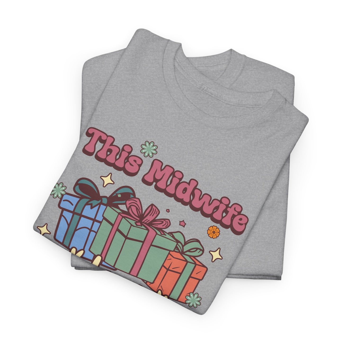 Midwife Loves Holiday Spirit Groovy Gifts T-shirt