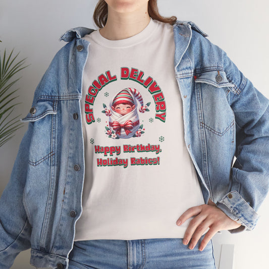 Special Delivery Holiday Babies Elf T-shirt