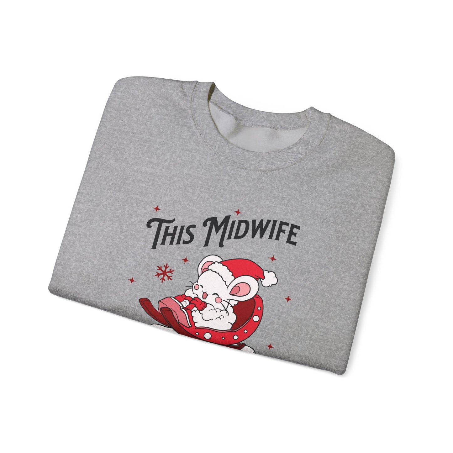 Midwife Loves Holiday Babies Sleigh Sweatshirt