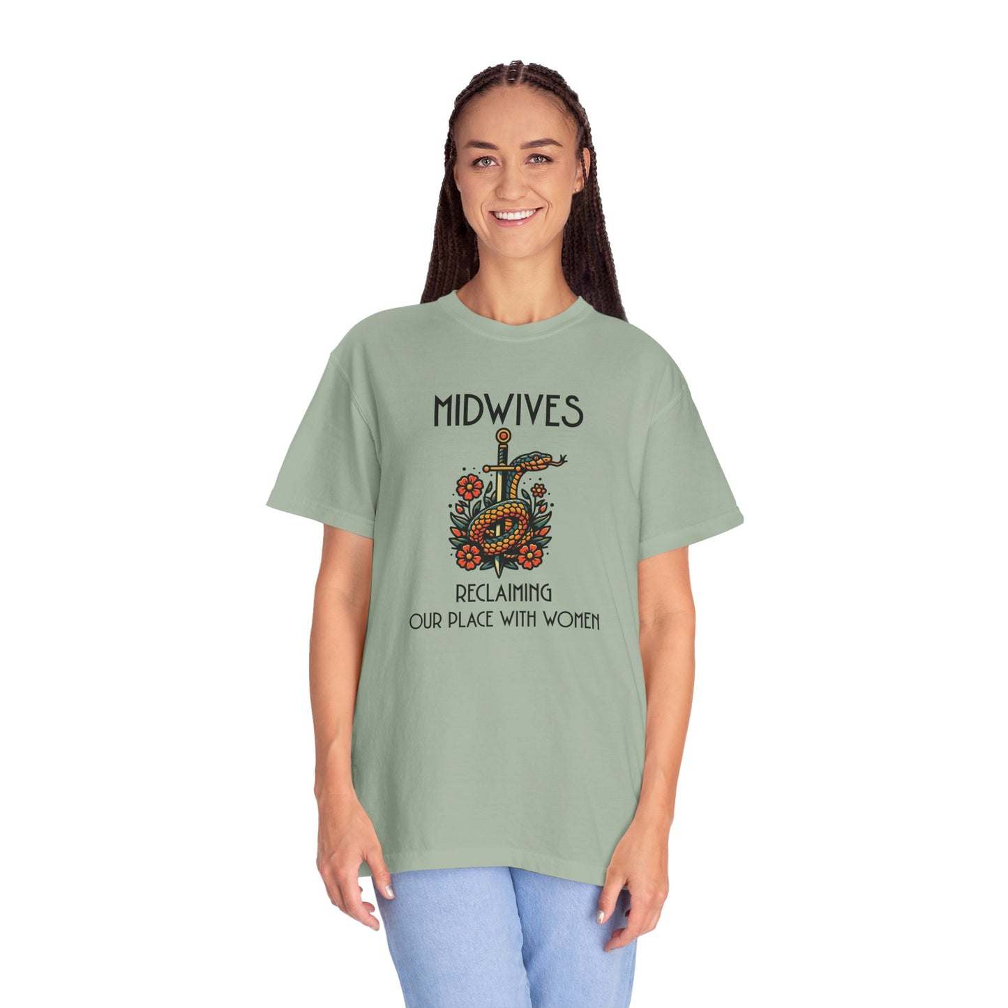 Reclaiming Our Place With Women Healing Snake Midwife T-shirt