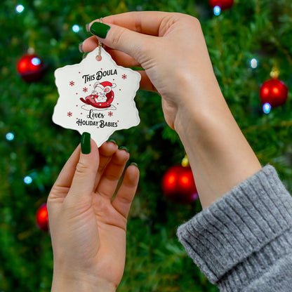 Doula Loves Holiday Babies Sleigh Ornament