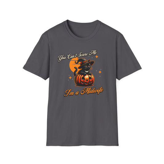 Midwife Halloween T-Shirt Can't Scare Me Kitten