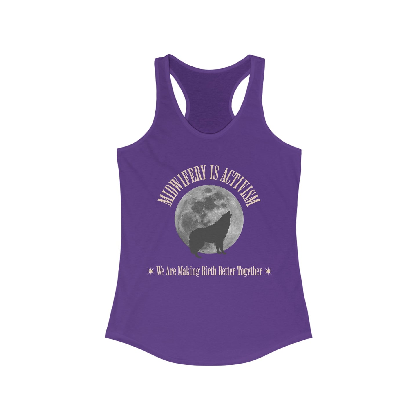 Midwifery is Activism - Wolf / Women's Racerback Tank