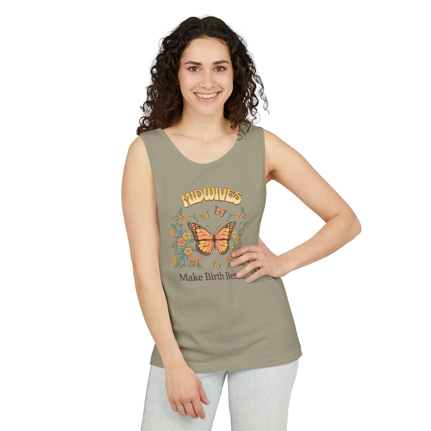 Midwives Make Birth Better Butterfly Tank Top