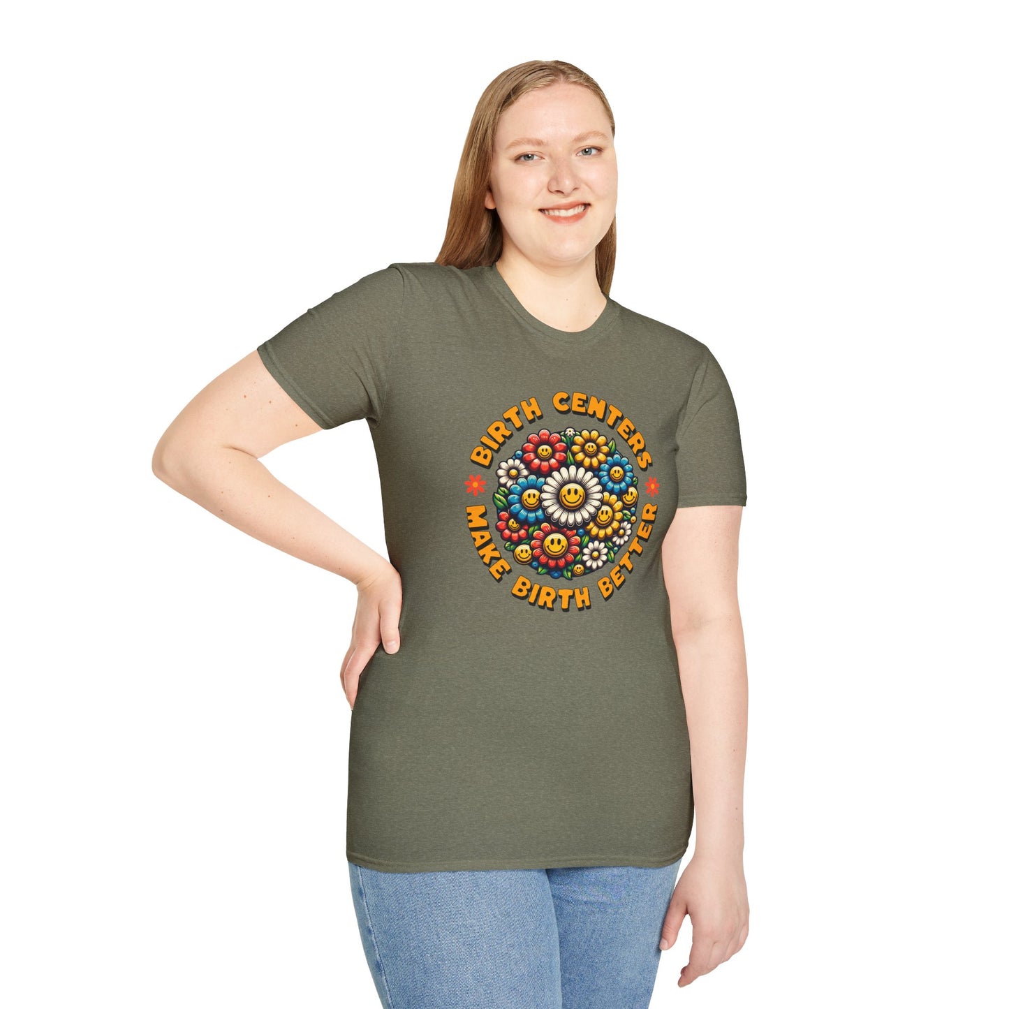 Birth Centers Make Birth Better - Bloom Softstyle T-Shirt