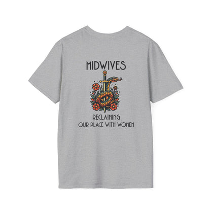 Reclaiming Our Place With Women Healing Snake Midwife T-Shirt