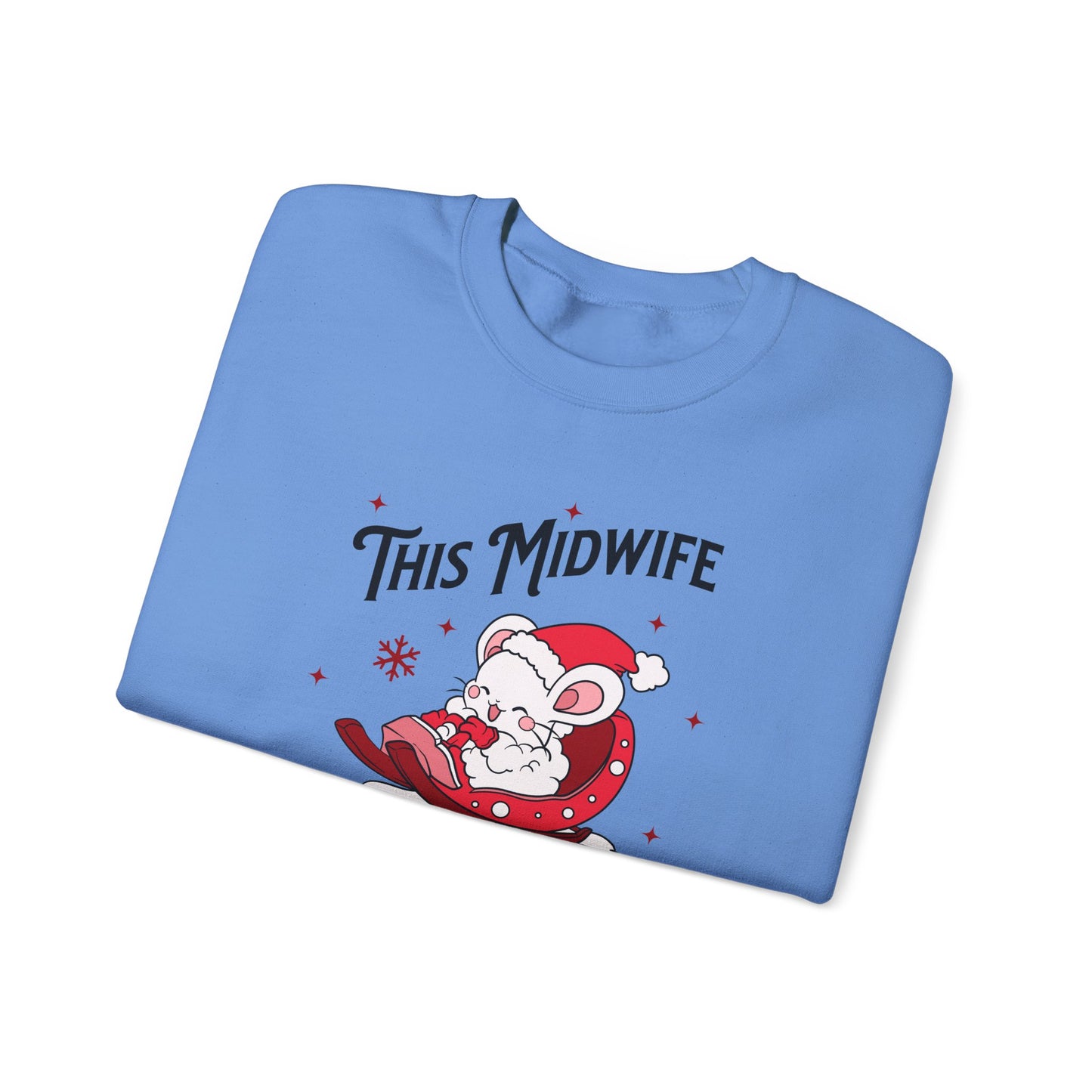 Midwife Loves Holiday Babies Sleigh Sweatshirt