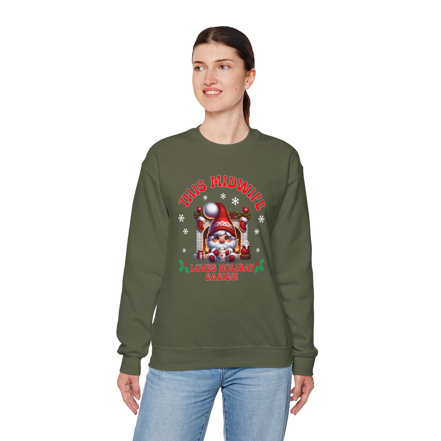 Midwife Loves Holiday Babies Sweatshirt