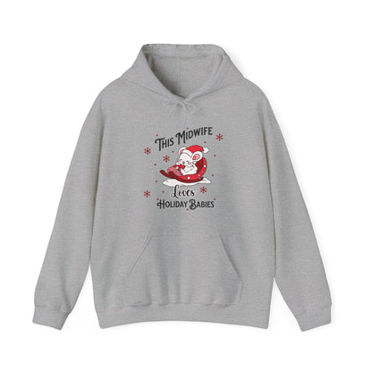 Midwife Loves Holiday Babies Sleigh / Hoodie Sweatshirt