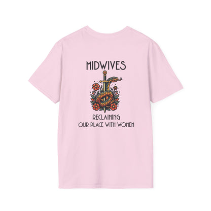 Reclaiming Our Place With Women Healing Snake Midwife T-Shirt