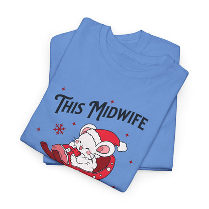 Midwife Loves Holiday Babies Sleigh T-shirt