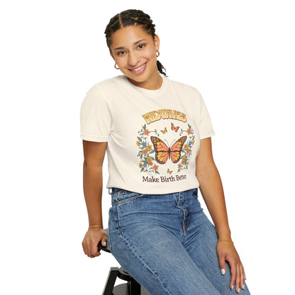 Midwives Make Birth Better Butterfly T-shirt