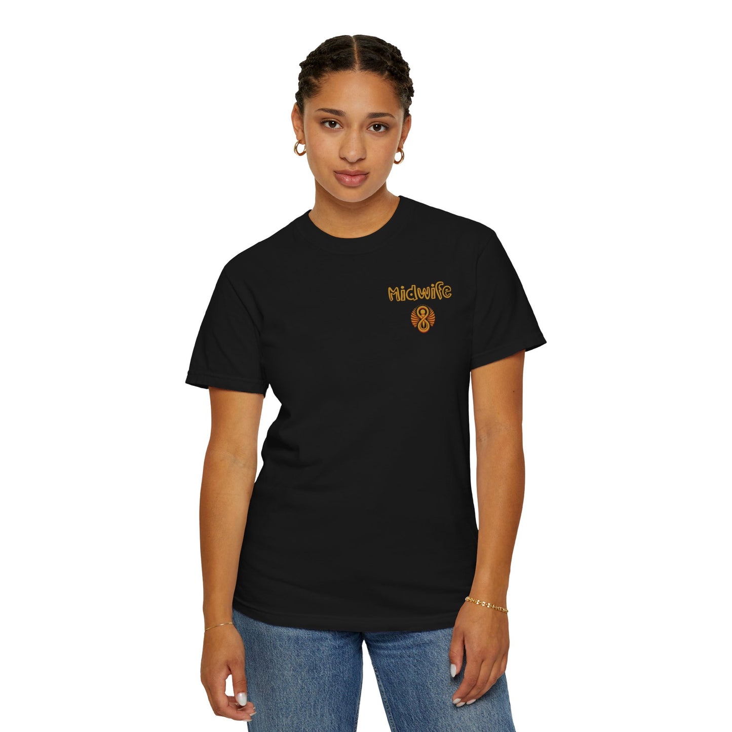 Reclaiming Our Place With Women Phoenix Midwife T-shirt with Logo