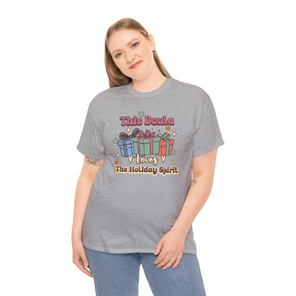 Doula Loves Holiday Spirit Groovy Gifts T-shirt