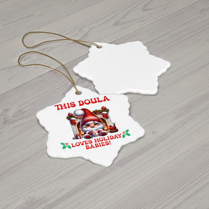 Doula Loves Holiday Babies Ornament