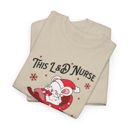 L&D Nurse Loves Holiday Babies Sleigh T-shirt