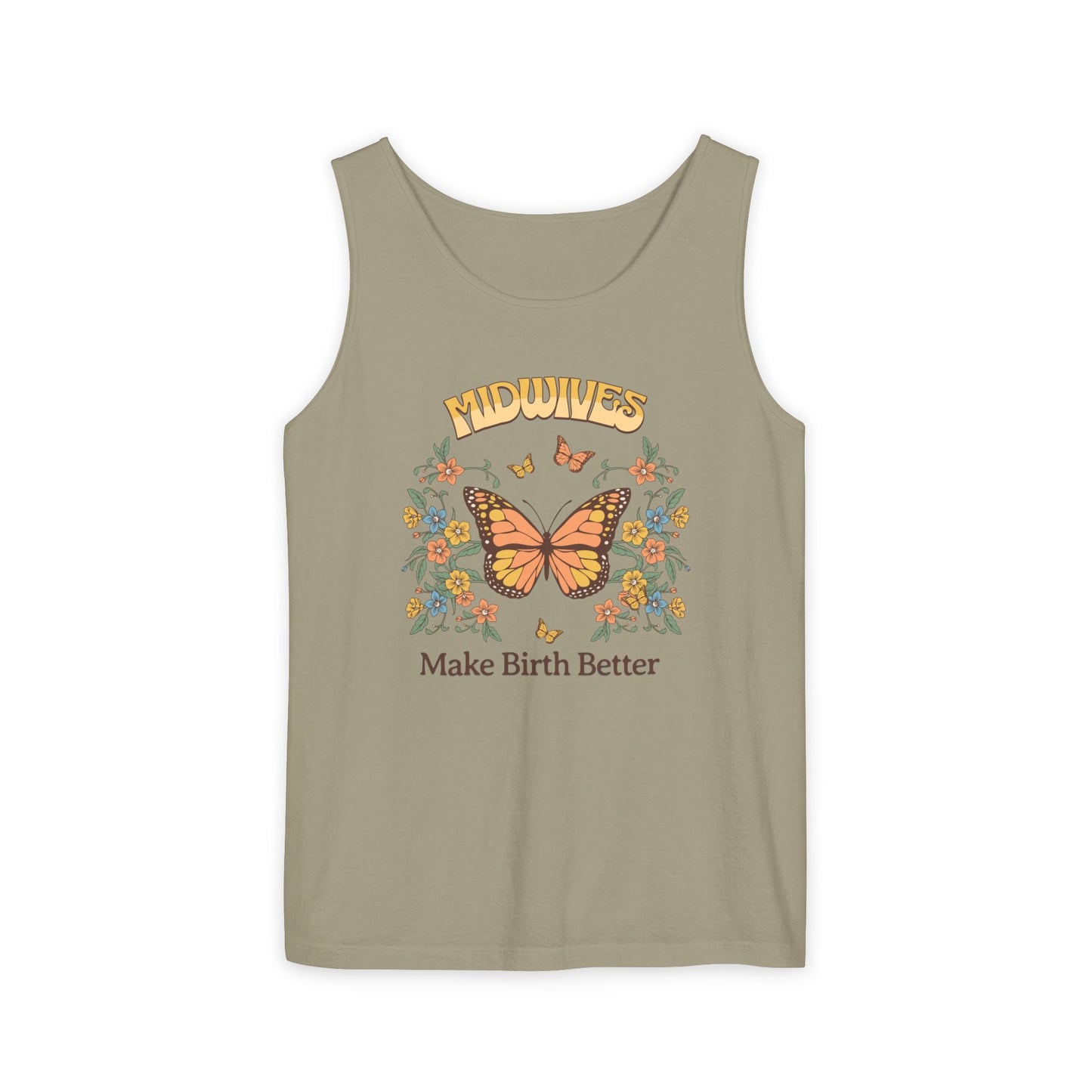 Midwives Make Birth Better Butterfly Tank Top