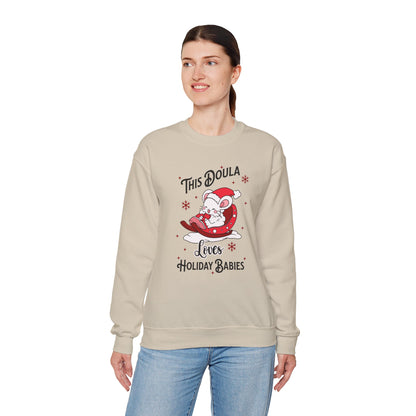 Doula Loves Holiday Babies Sleigh Sweatshirt